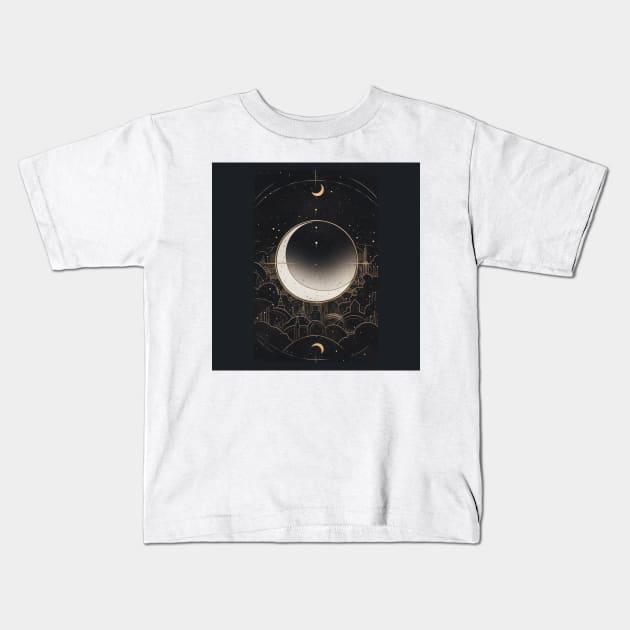 Night City Kids T-Shirt by Sheptylevskyi